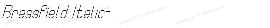 Brassfield Italic字体转换